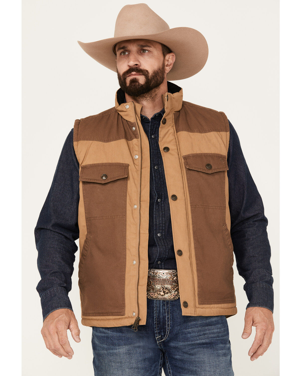 Men's Blue Ranchwear Waxed Canvas Vest