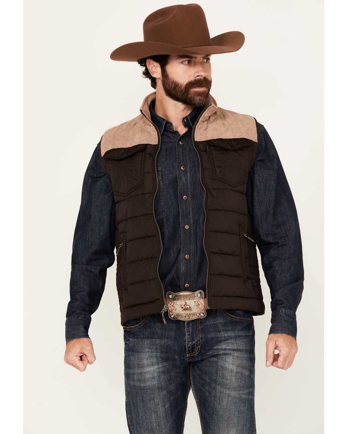 Men's Hooey Colorblock Packable Puffer Vest