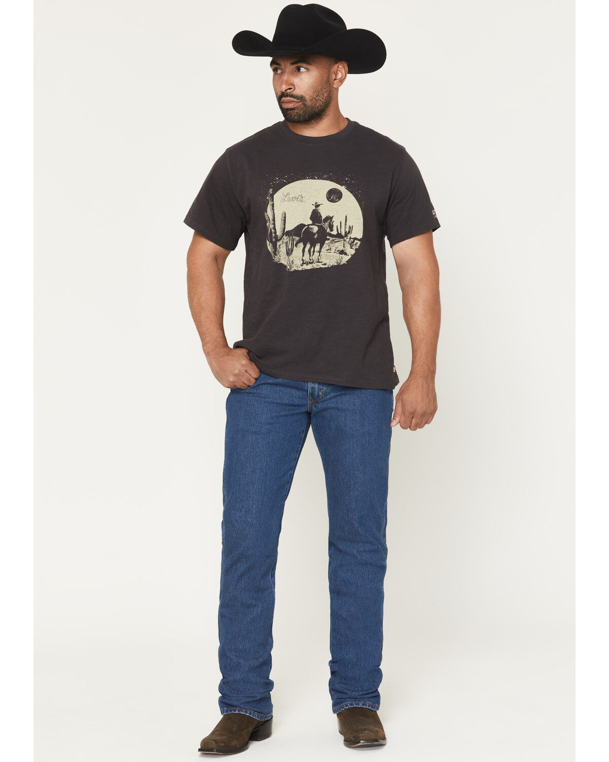 Levi’s Men’s 537 In Range Med Wash Mid Rise Western Bootcut Denim Jean