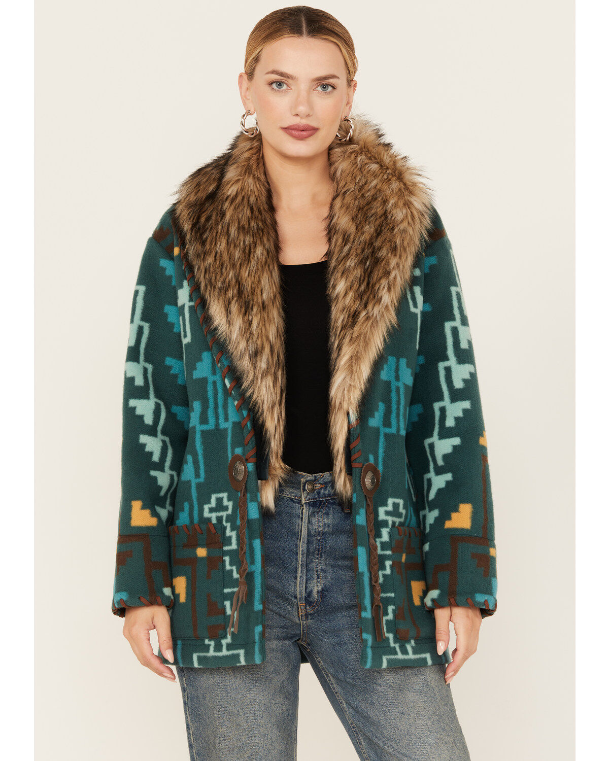 Women's Tasha Polizzi Southwestern Print Blanket Jullian Jacket