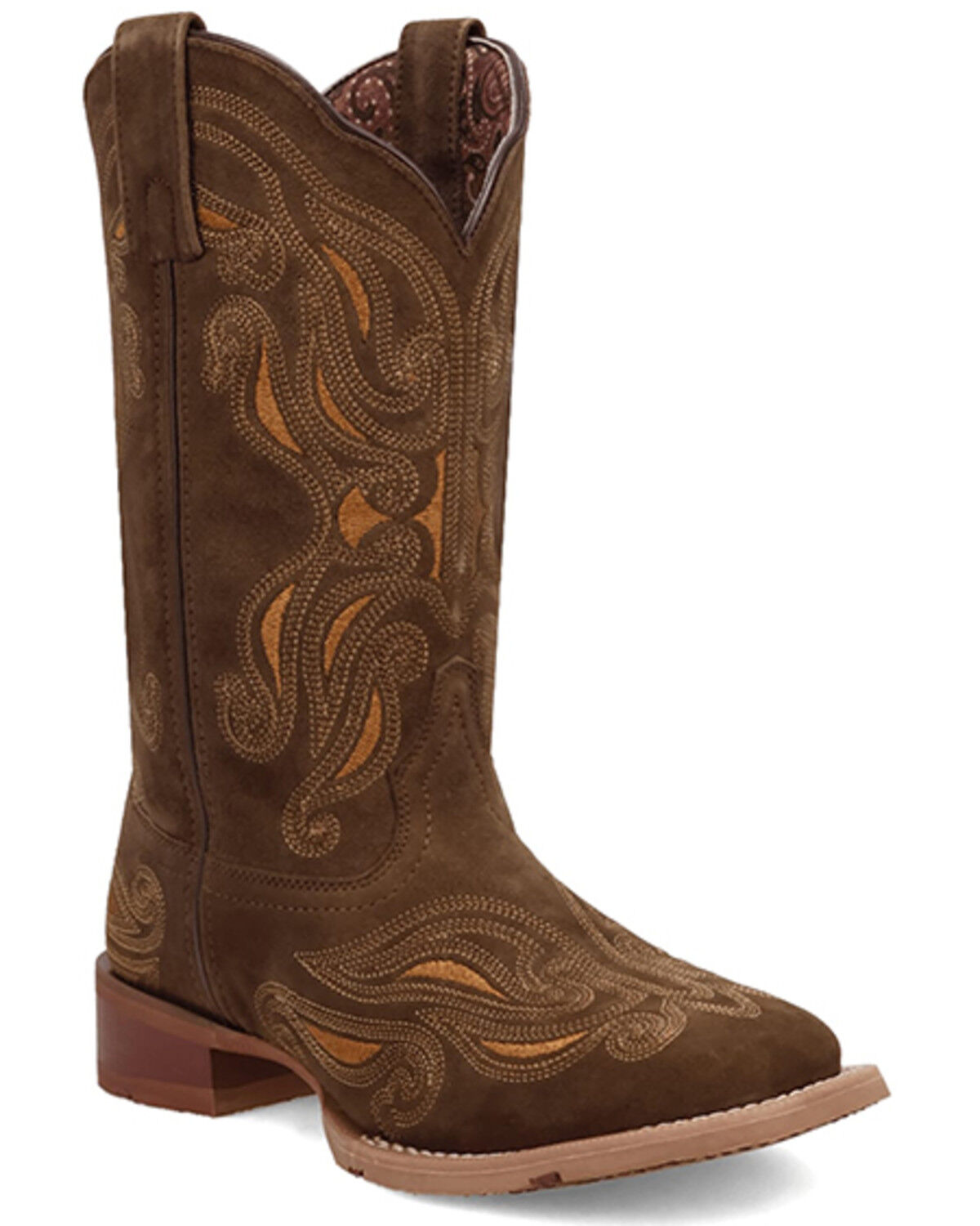 Women's Laredo Millie Suede Western Boots - Broad Square Toe