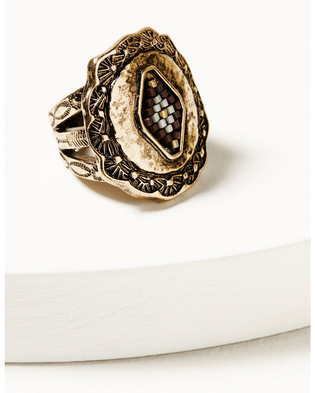Women's Shyanne Summer Moon Antique Gold Statement Ring