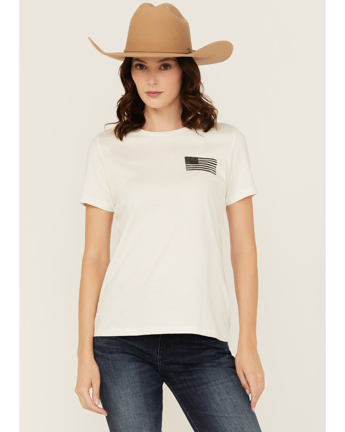 Women's Boot Barn An American Tradition Short Sleeve Fitted Graphic Te