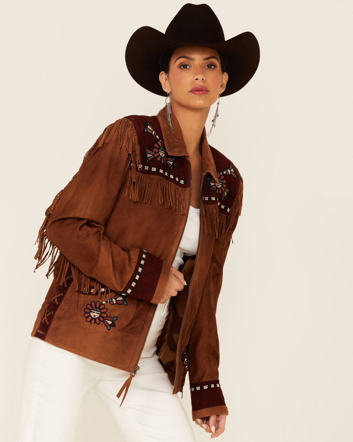 Women's Double D Ranch Sunitah Zip-Front Suede Jacket