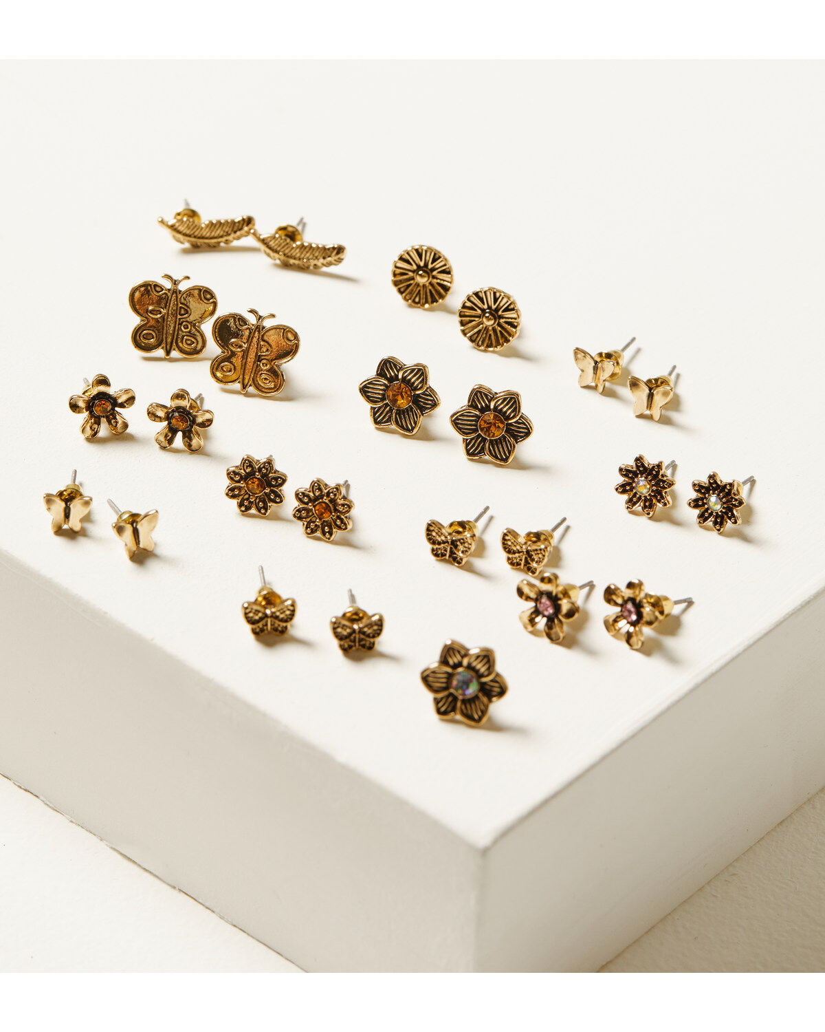 Women's Shyanne Gold Multi-Pack Stud Earrings - 13 Piece