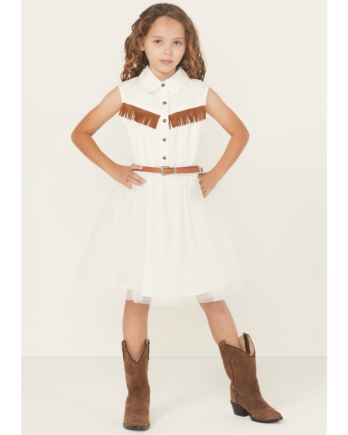 Girls' Sugar California Fringe Tutu Mini Dress