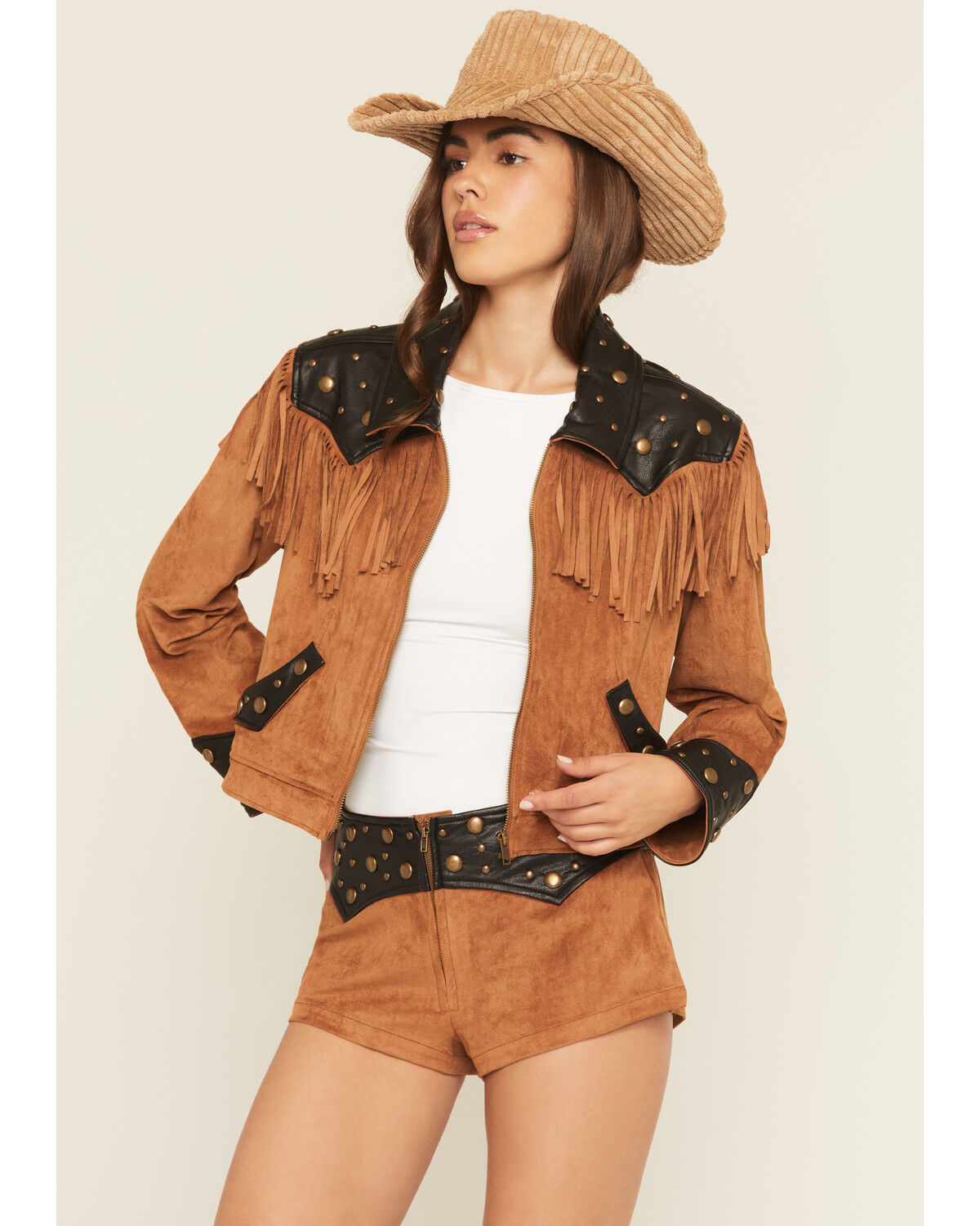 Women's Show Me Your Mumu Wilson Faux Suede Fringe Jacket