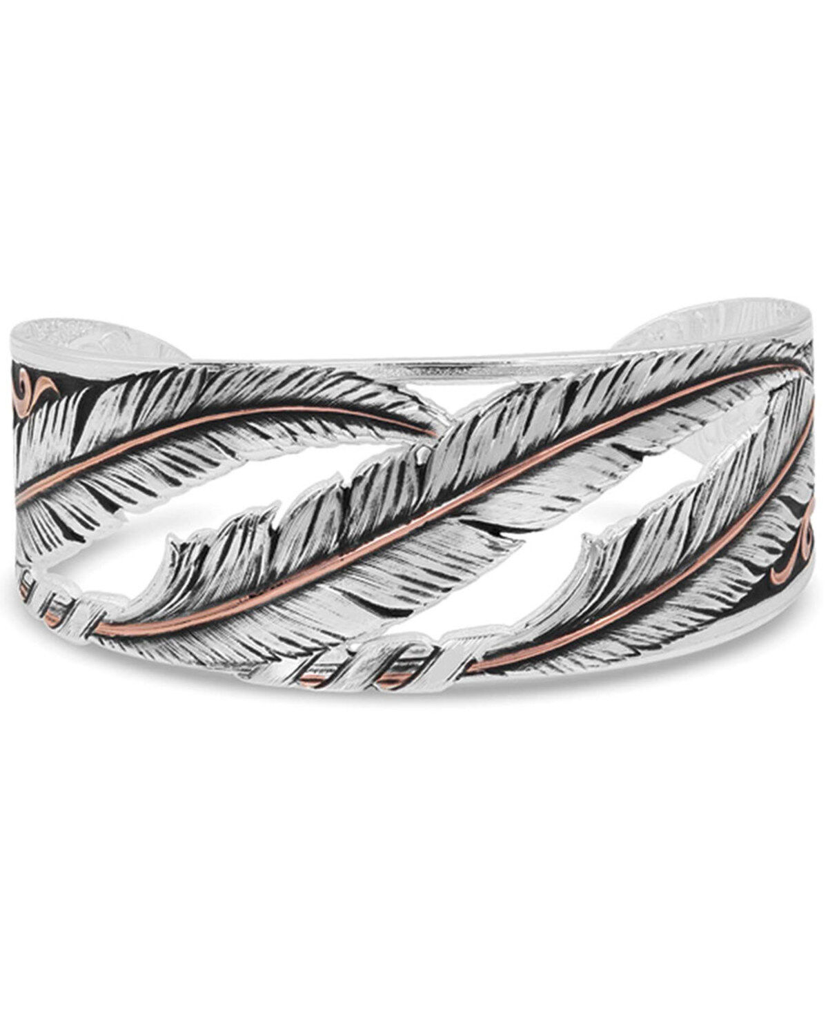 Women's Montana Silversmiths Wind Dancer Pierced Feather Cuff Bracelet