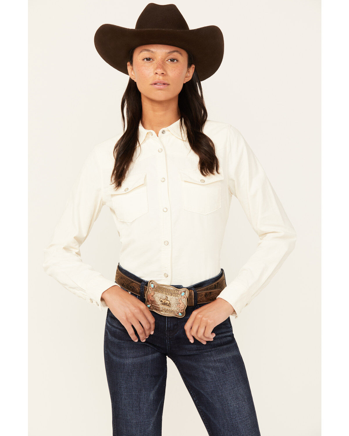 Women's Shyanne Maplewood Long Sleeve Pearl Snap Corduroy Shirt