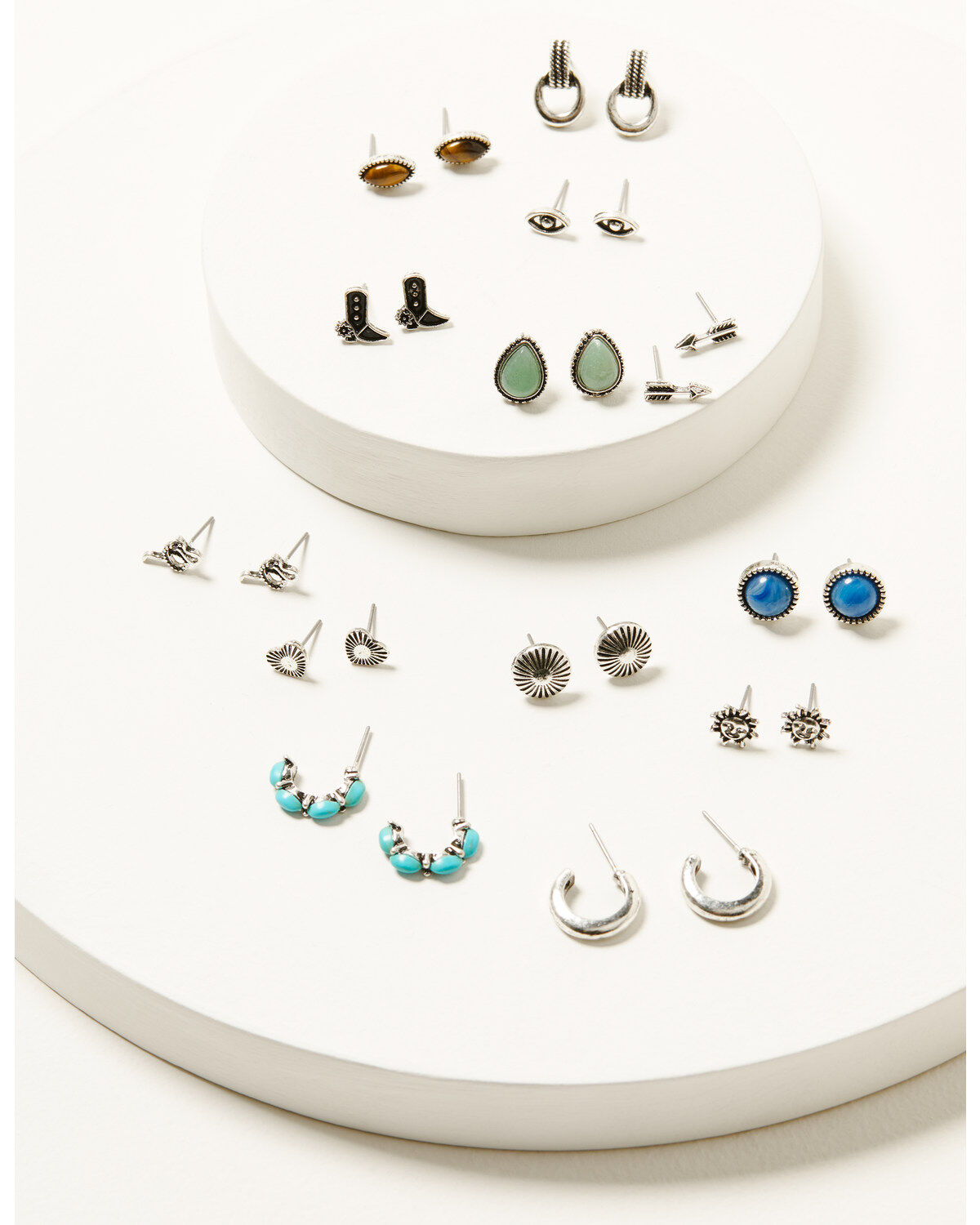 Women's Shyanne Heart Stone Earrings Set - 13 Piece