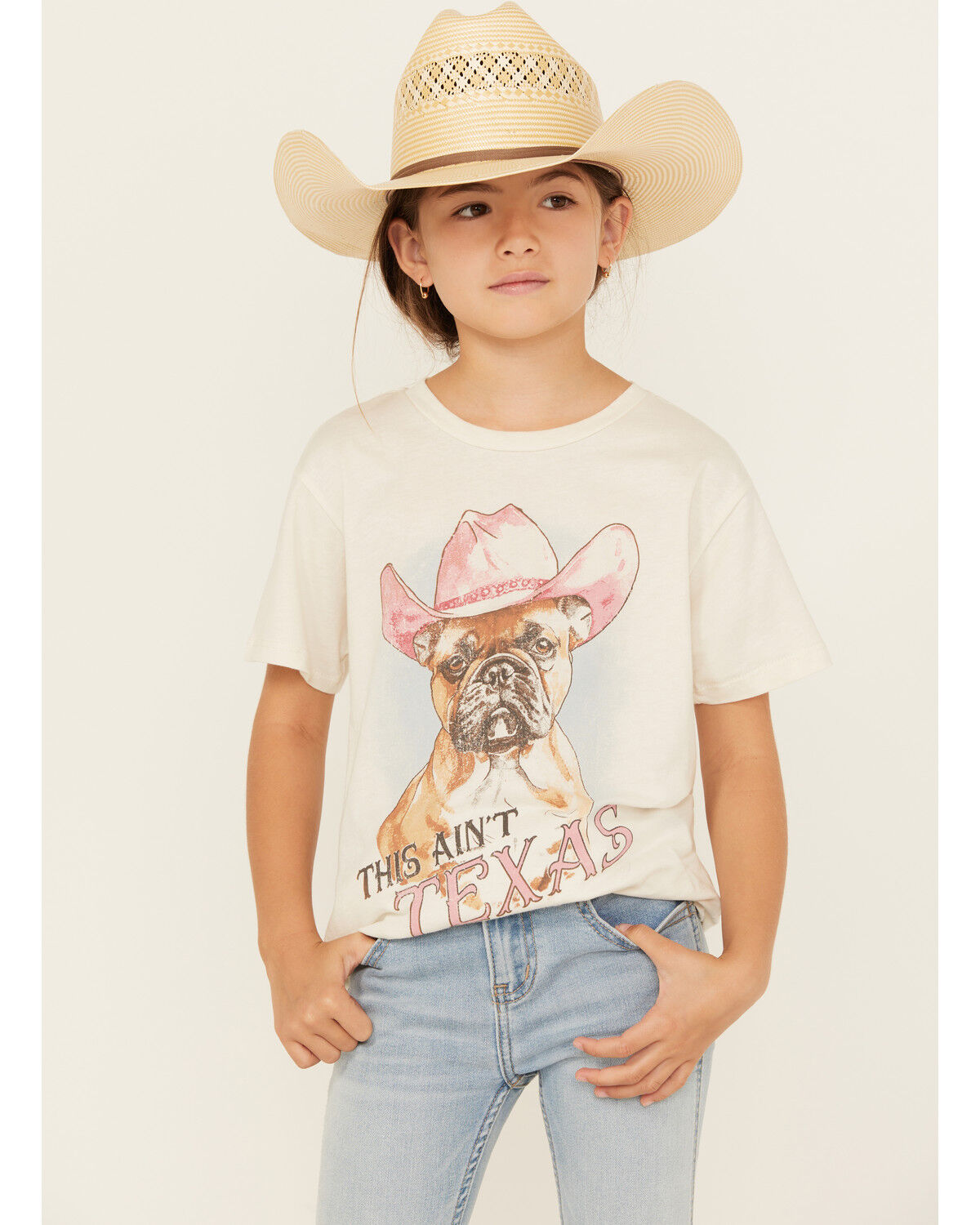 Girls' La La Land This Ain't Texas Short Sleeve Graphic Tee