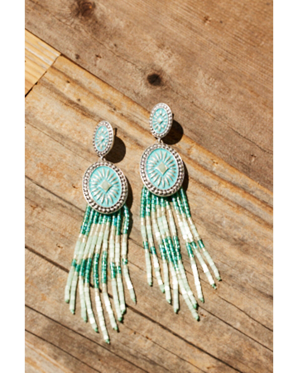 Women's Lainey Wilson Hippie Fringe Beaded Earrings