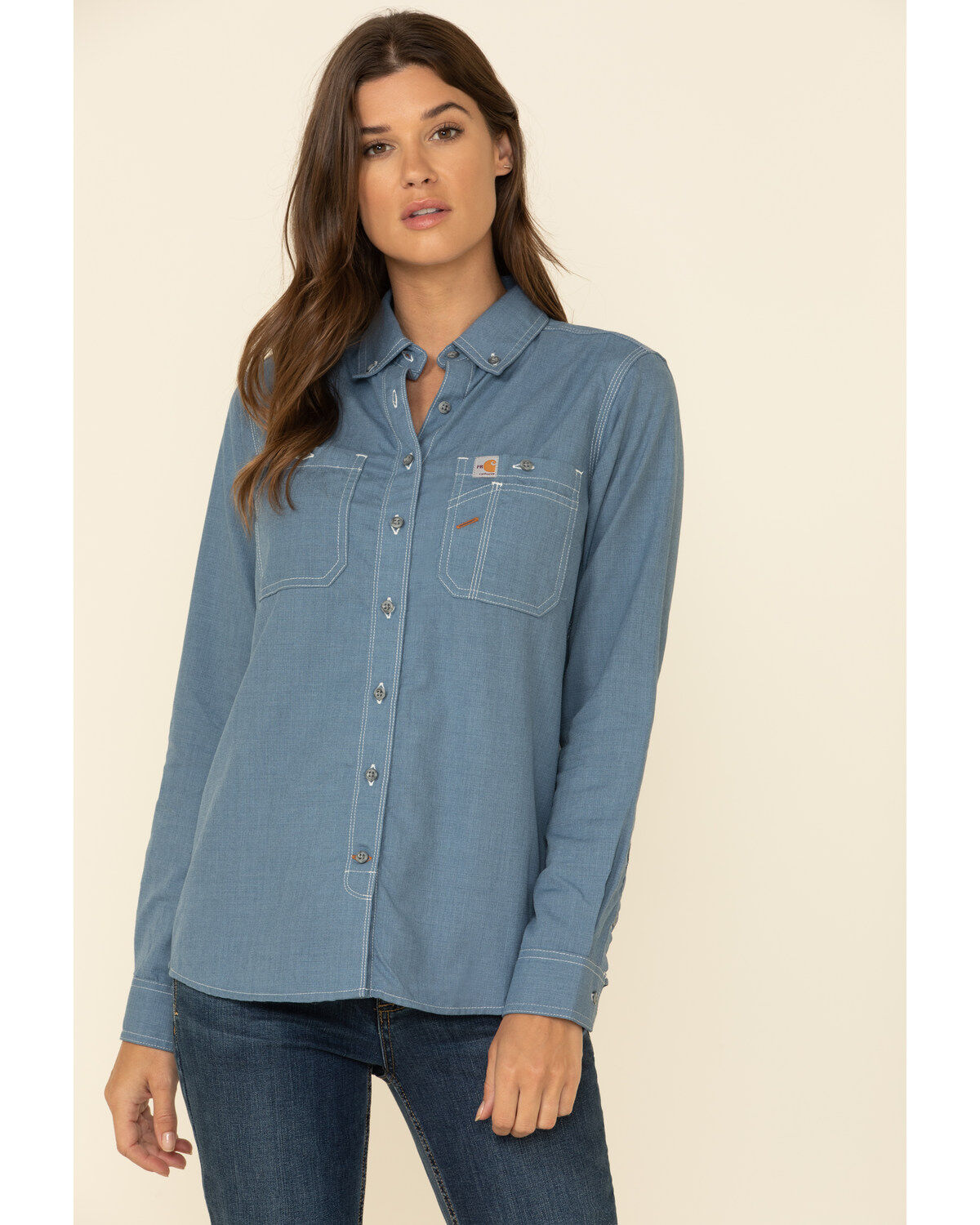 Women's Carhartt FR Force Lightweight Button Front Long Sleeve Shirt