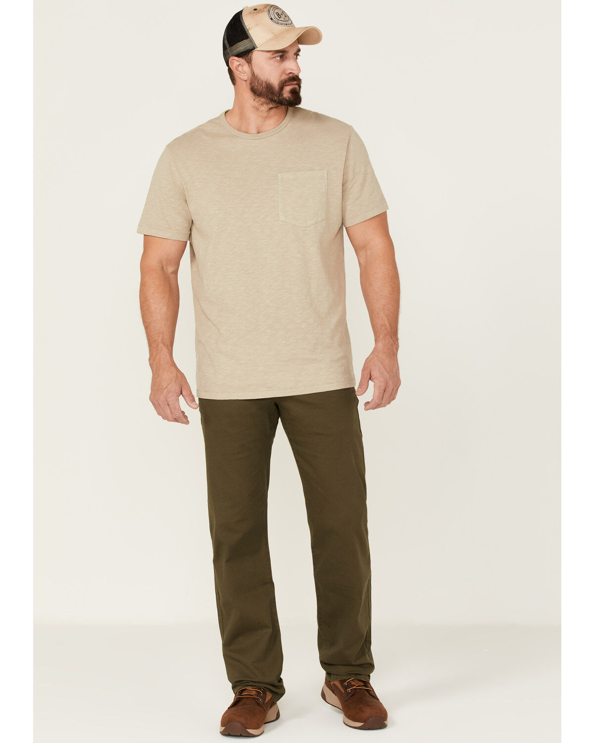 Men's Brothers and Sons Weathered Ripstop Stretch Slim Straight Pants