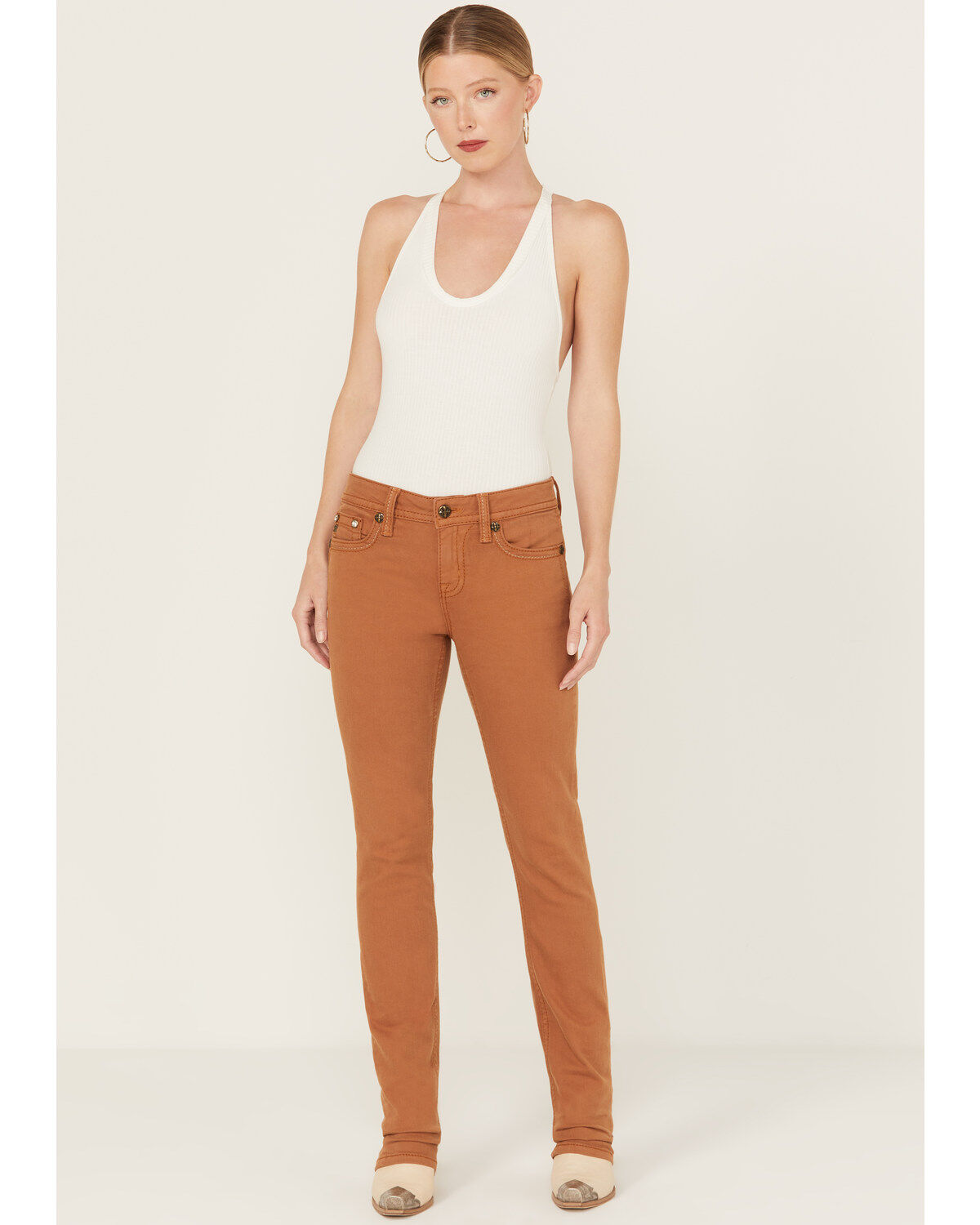 Women's Miss Me Mid Rise Straight Stretch Denim Jeans