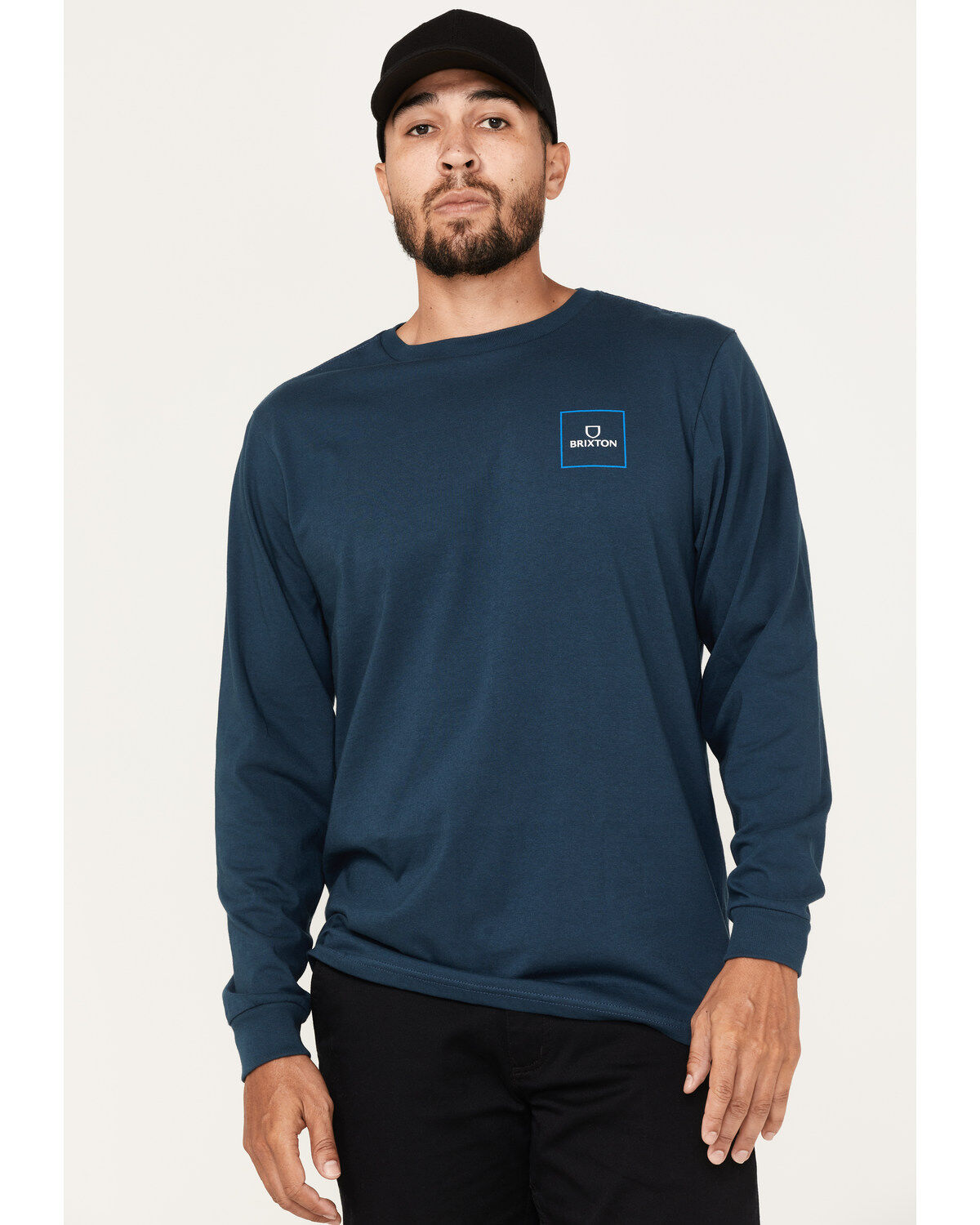 Men's Brixton Alpha Square Logo Graphic Long Sleeve T-Shirt
