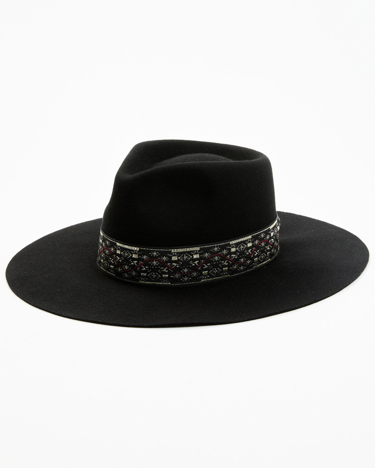 Women's Shyanne Jacquard Ribbon Band Felt Western Fashion Hat