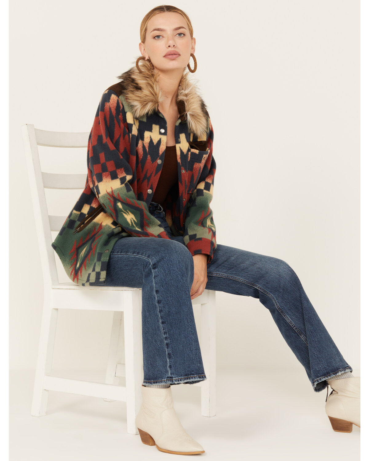 Women's Tasha Polizzi Southwestern Print Blanket Blue Ridge Jacket