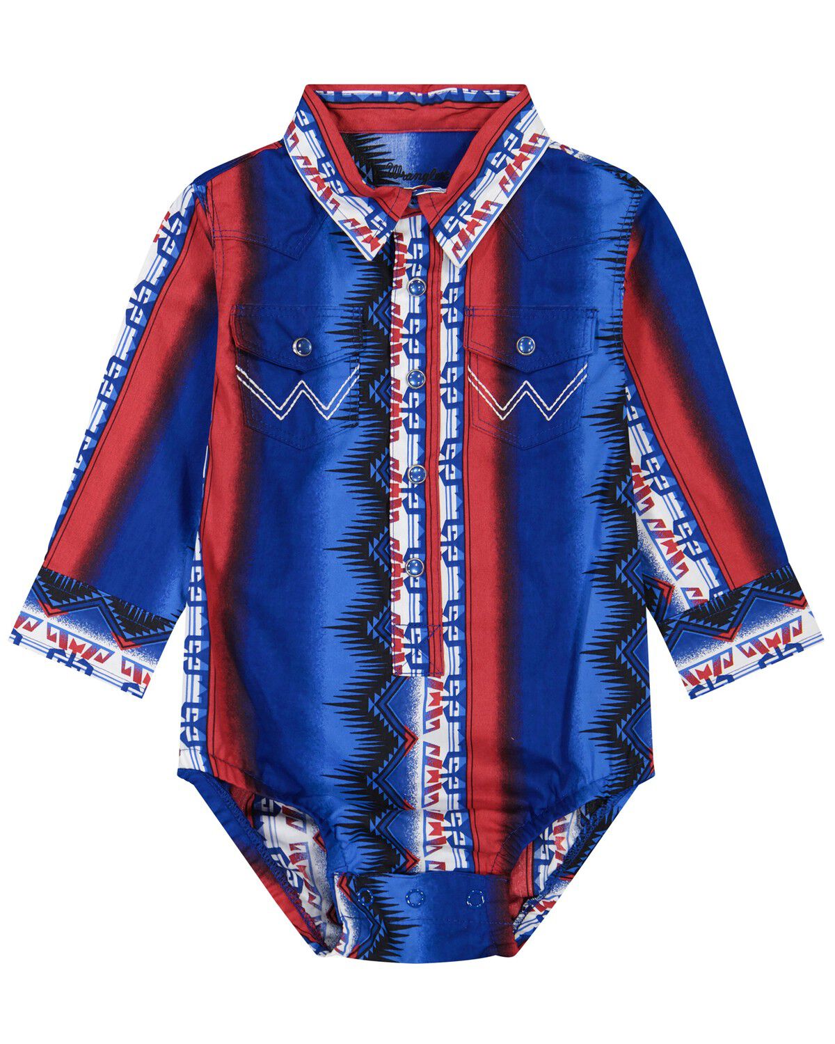 Boys' Wrangler Infant Checotah Southwestern Print Long Sleeve Snap One