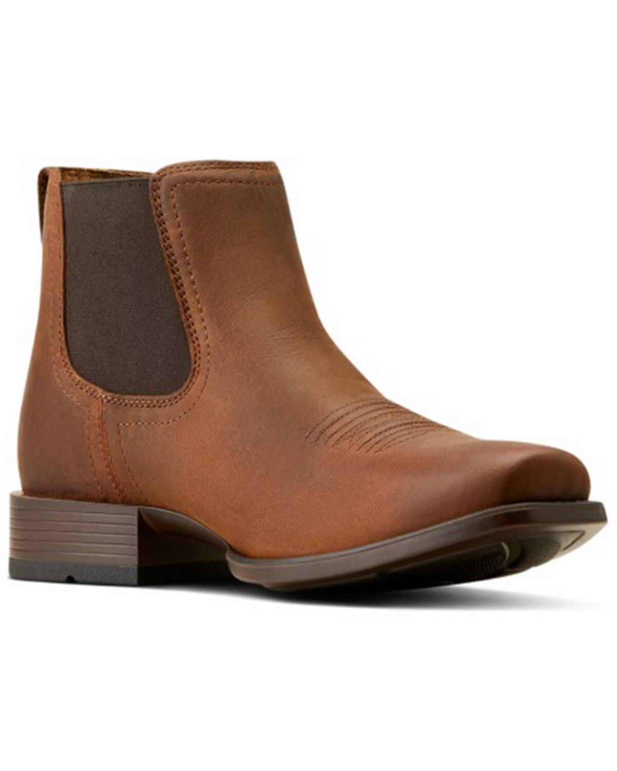 Men's Ariat Booker Ultra Western Chelsea Boots - Broad Square Toe