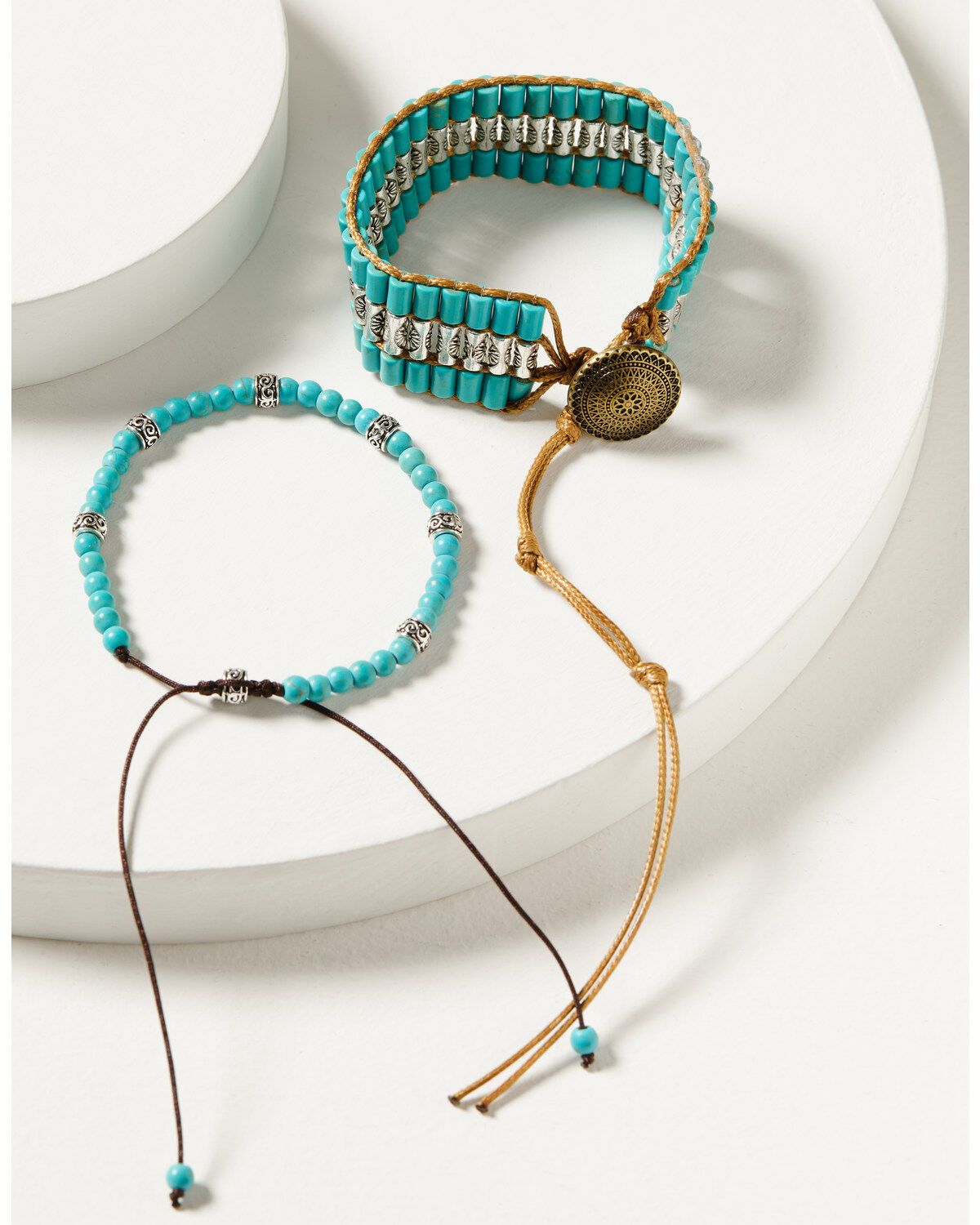 Women's Shyanne Beaded Pull Tie Bracelet Set - 2 Piece