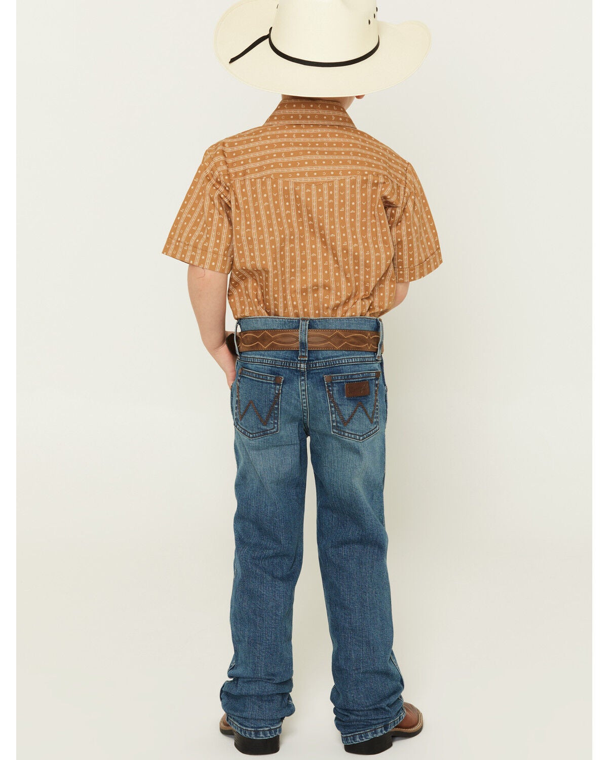 Boys' Wrangler Retro Little Medium Wash Bowden Relaxed Bootcut Stretch