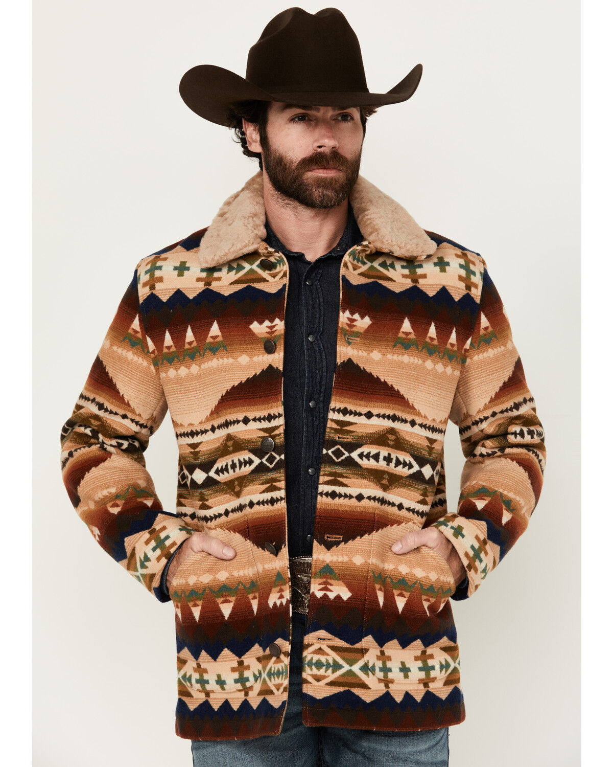 Men's Pendleton Brownsville Multicolored Print Coat