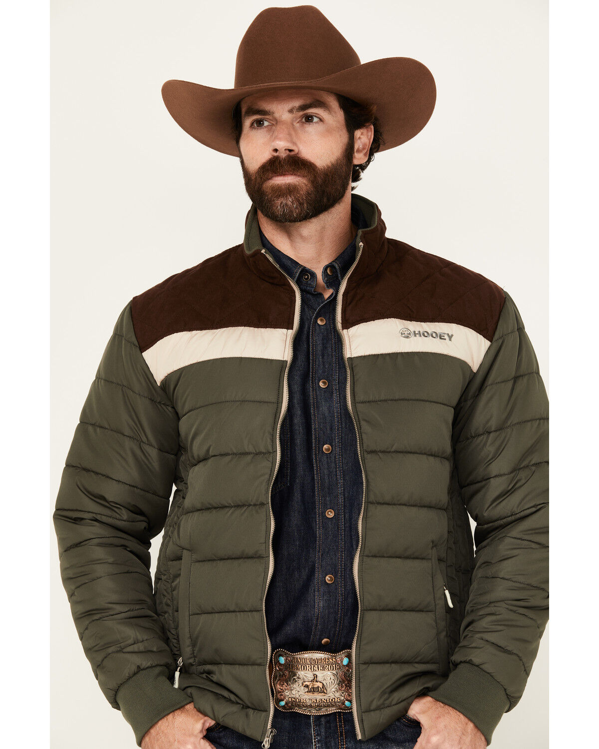 Men's Hooey Colorblock Packable Puffer Jacket