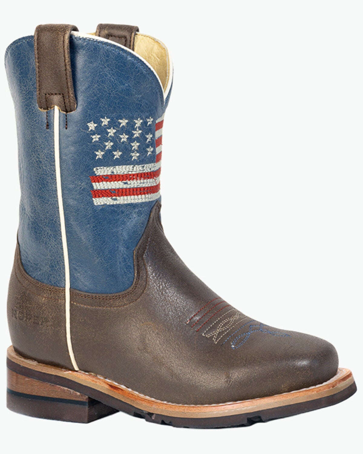 Boys' Roper 250 USA Western Boots - Broad Square Toe
