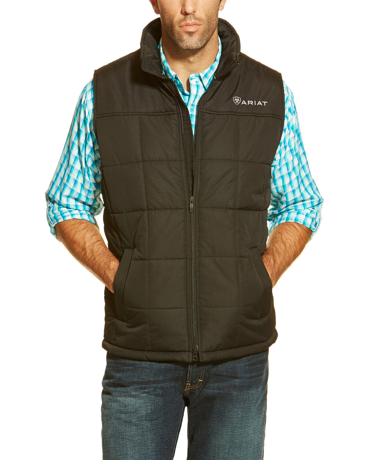 Men's Ariat Crius Zip-Front Vest - Big