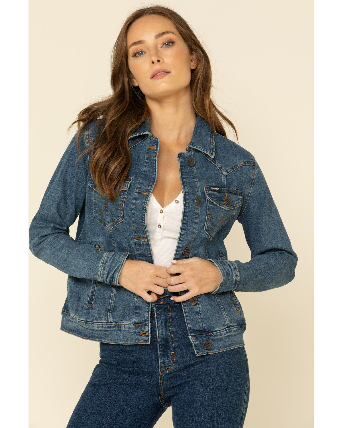 Women's Wrangler Dark Wash Classic Fit Denim Jacket