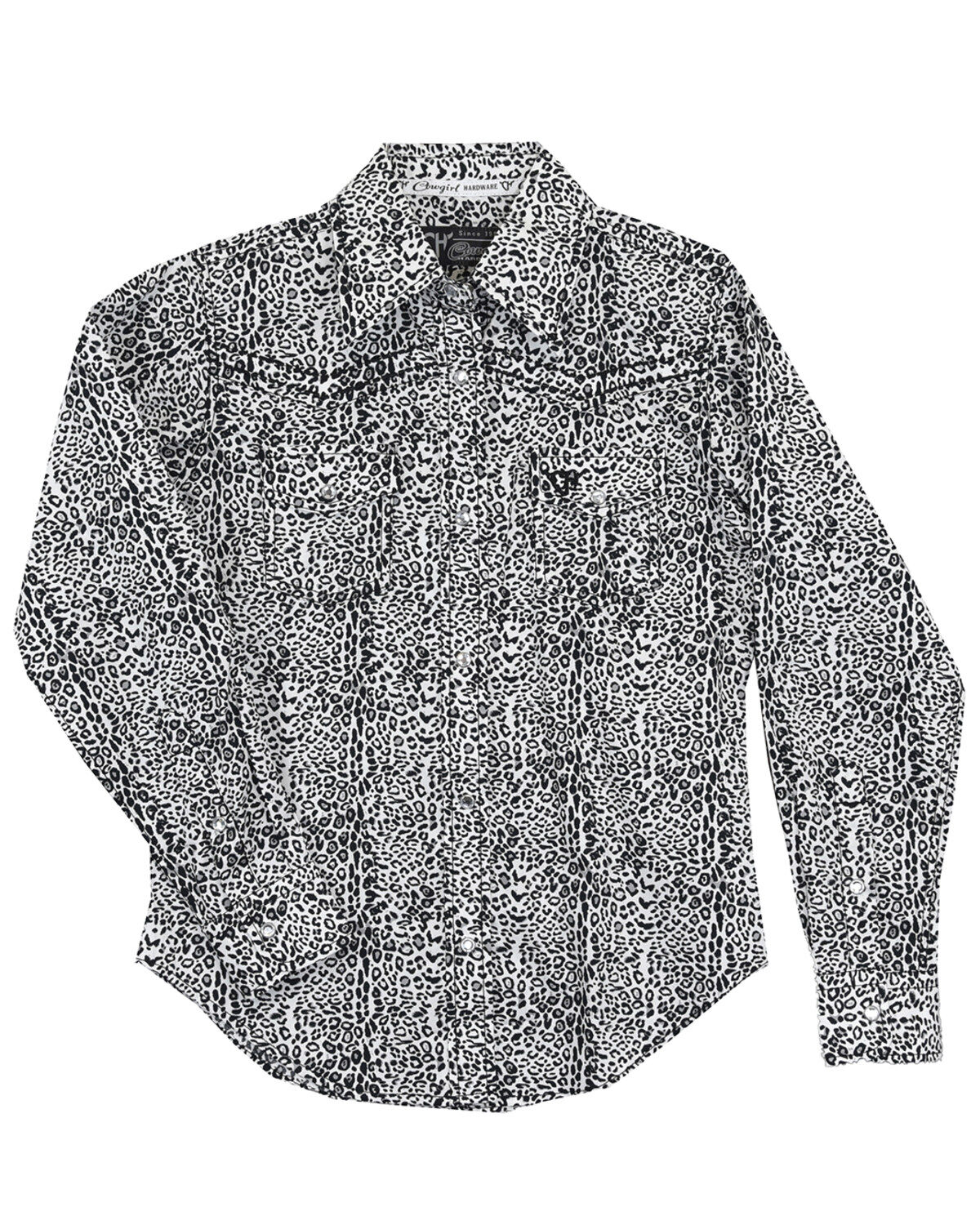 Girls' Cowgirl Hardware Toddler Mini Leopard Print Long Sleeve Western