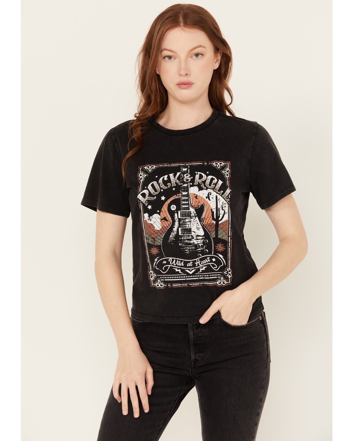 Women's Rock & Roll Denim Rock & Roll Short Sleeve Graphic Tee