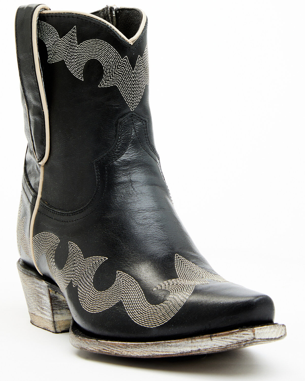 Women's Liberty Black Mossil Negro Western Boots - Snip Toe