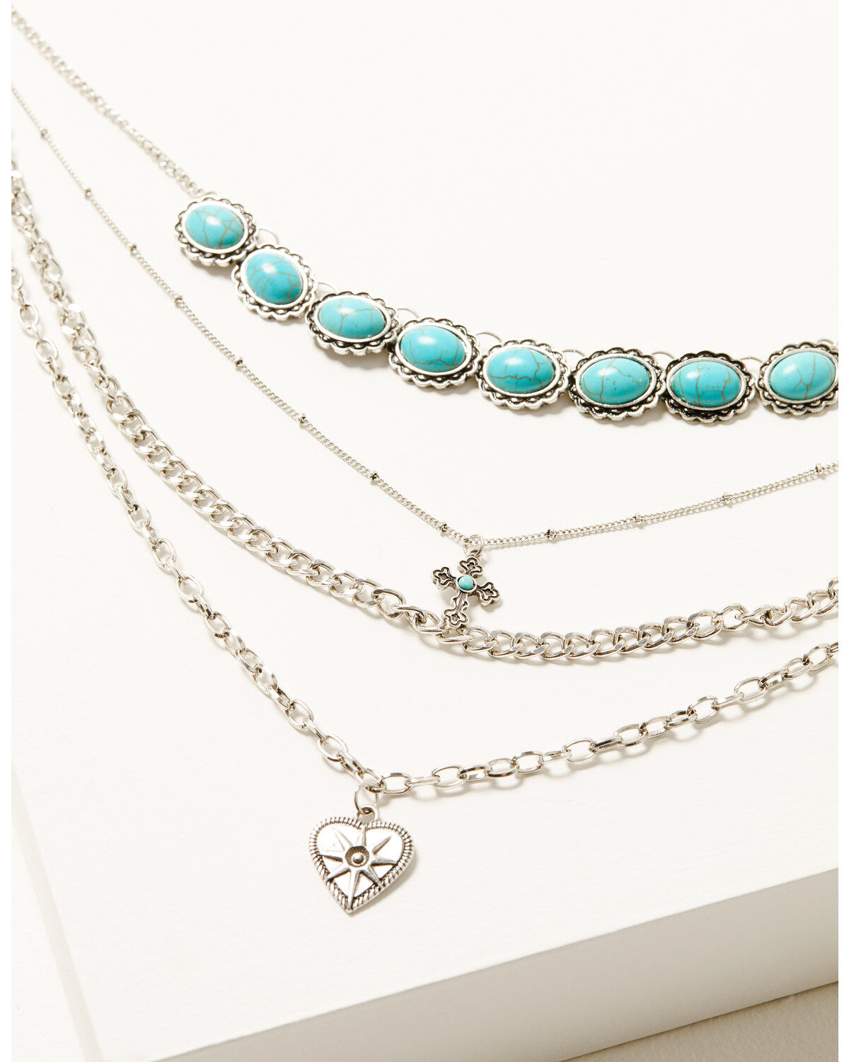 Women's Shyanne Heart And Cross Layered Necklace