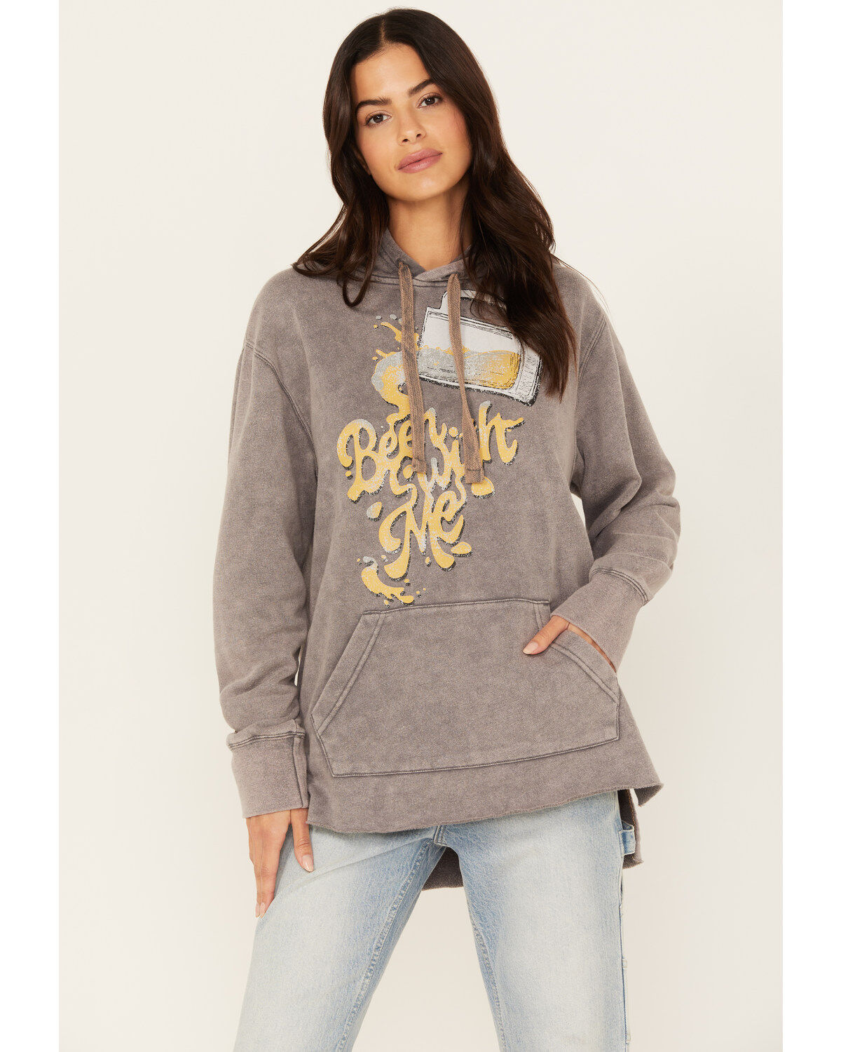 Women's Cleo + Wolf Beer With Me Washed Graphic Hoodie