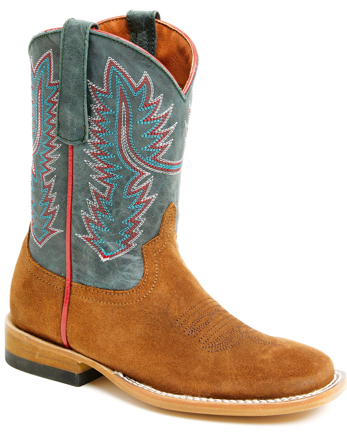 Boys' Horse Power Little Tobacco Suede Western Boots - Broad Square To