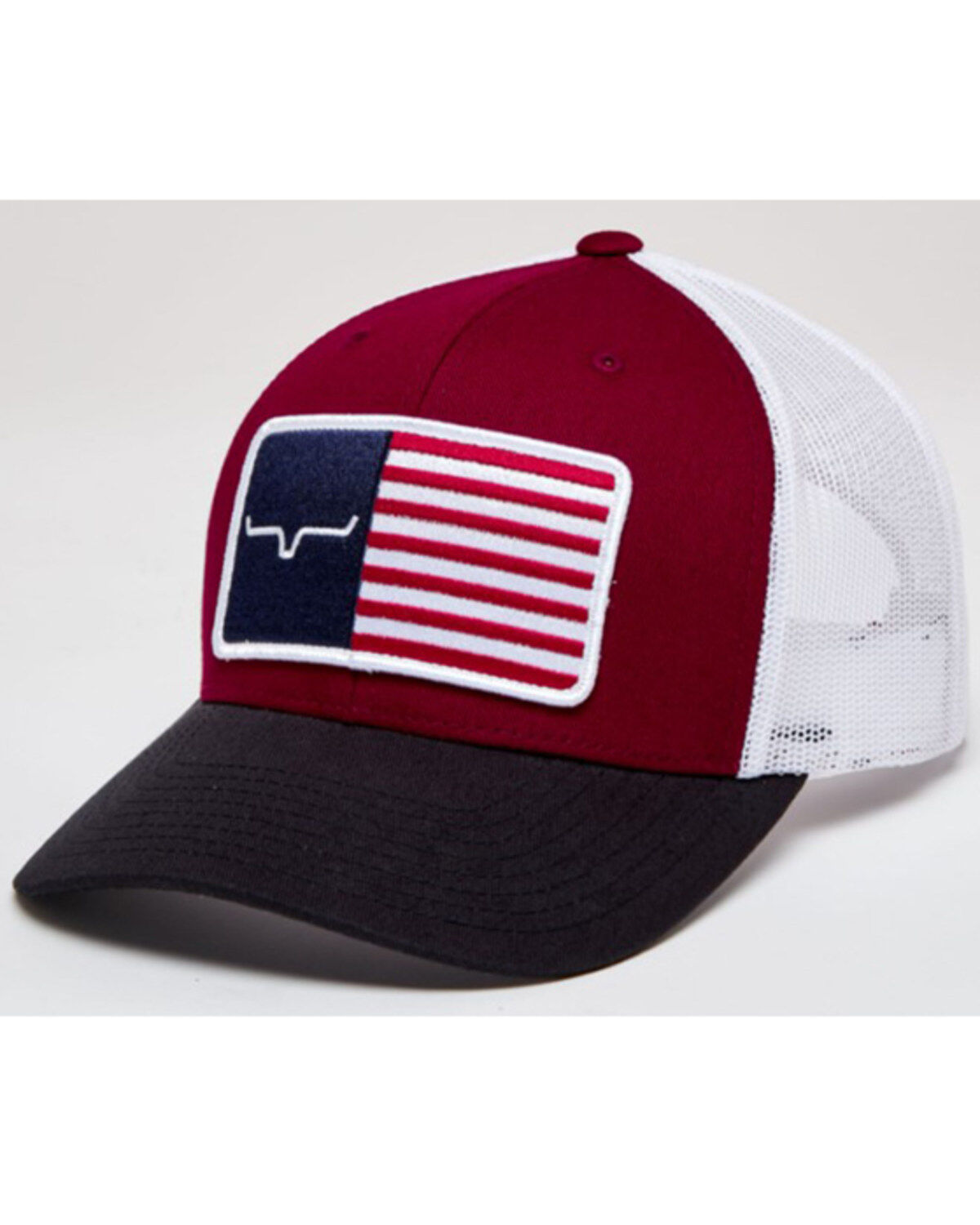 Men's Kimes Ranch American Flag Patch Mesh Back Trucker Cap