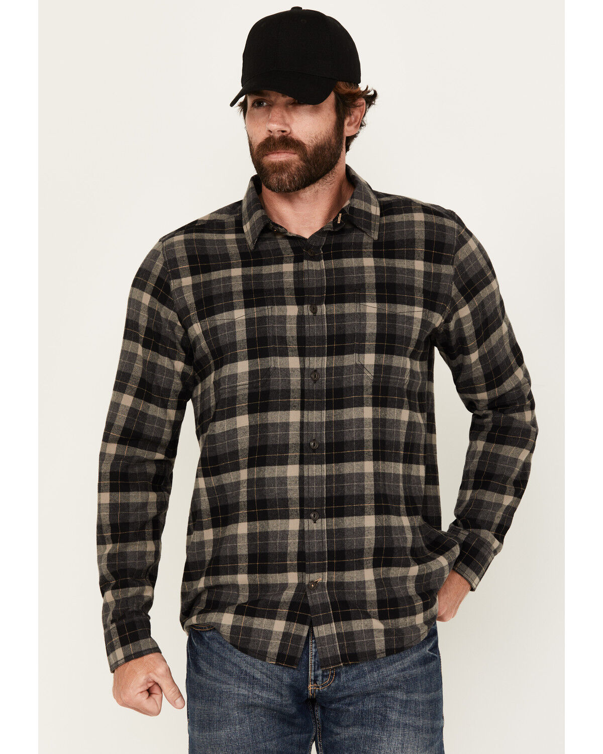 Men's Brothers and Sons Swede Plaid Print Long Sleeve Button-Down West