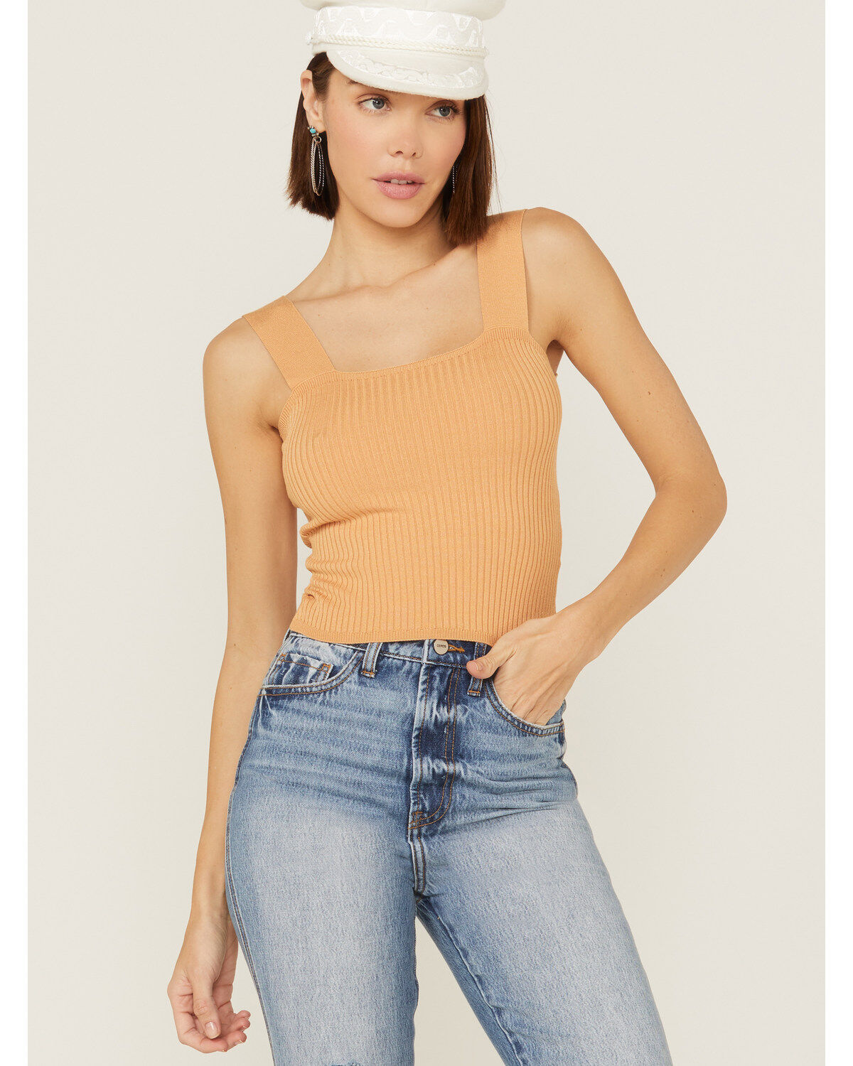 Women's Shyanne Ribbed Knit Sweater Tank Top