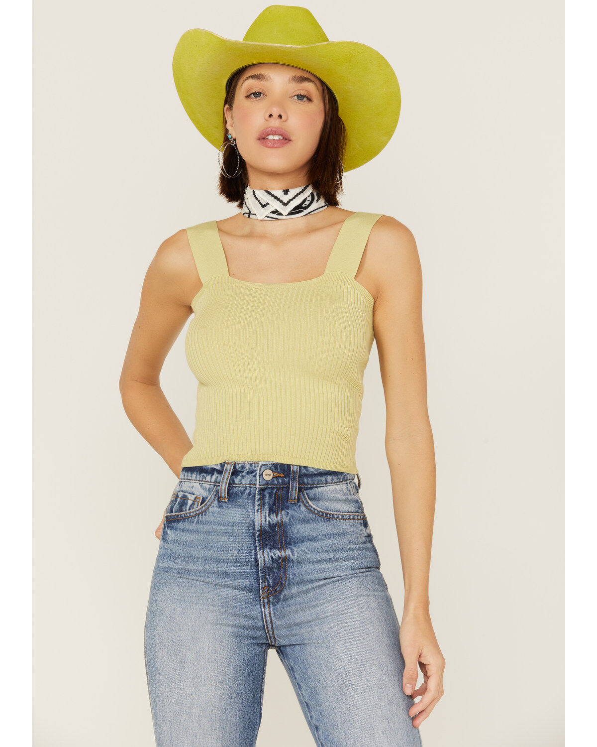Women's Shyanne Rib Knit Sweater Tank Top