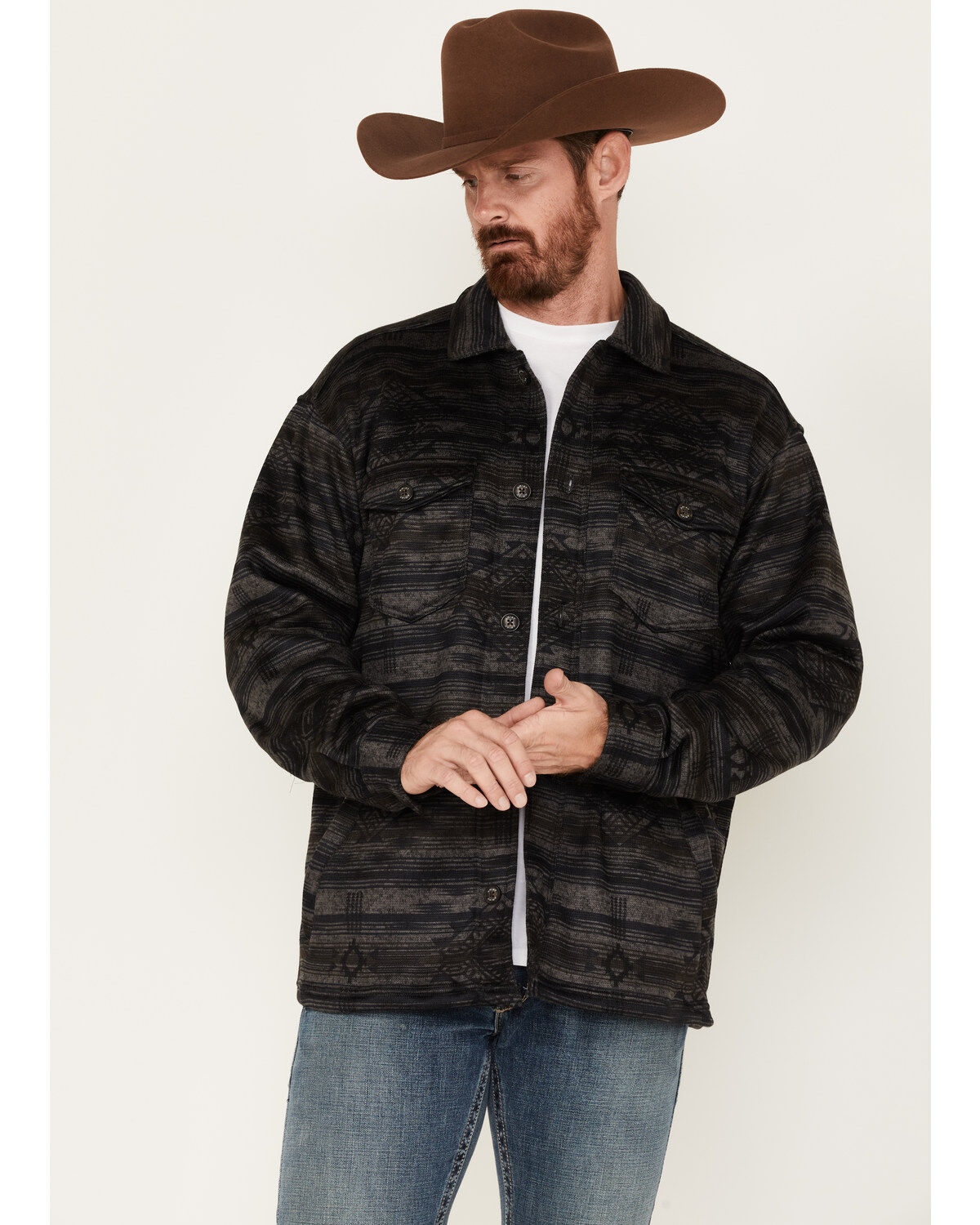 Men's Ariat Cladwell Southwestern Print Shirt Jacket
