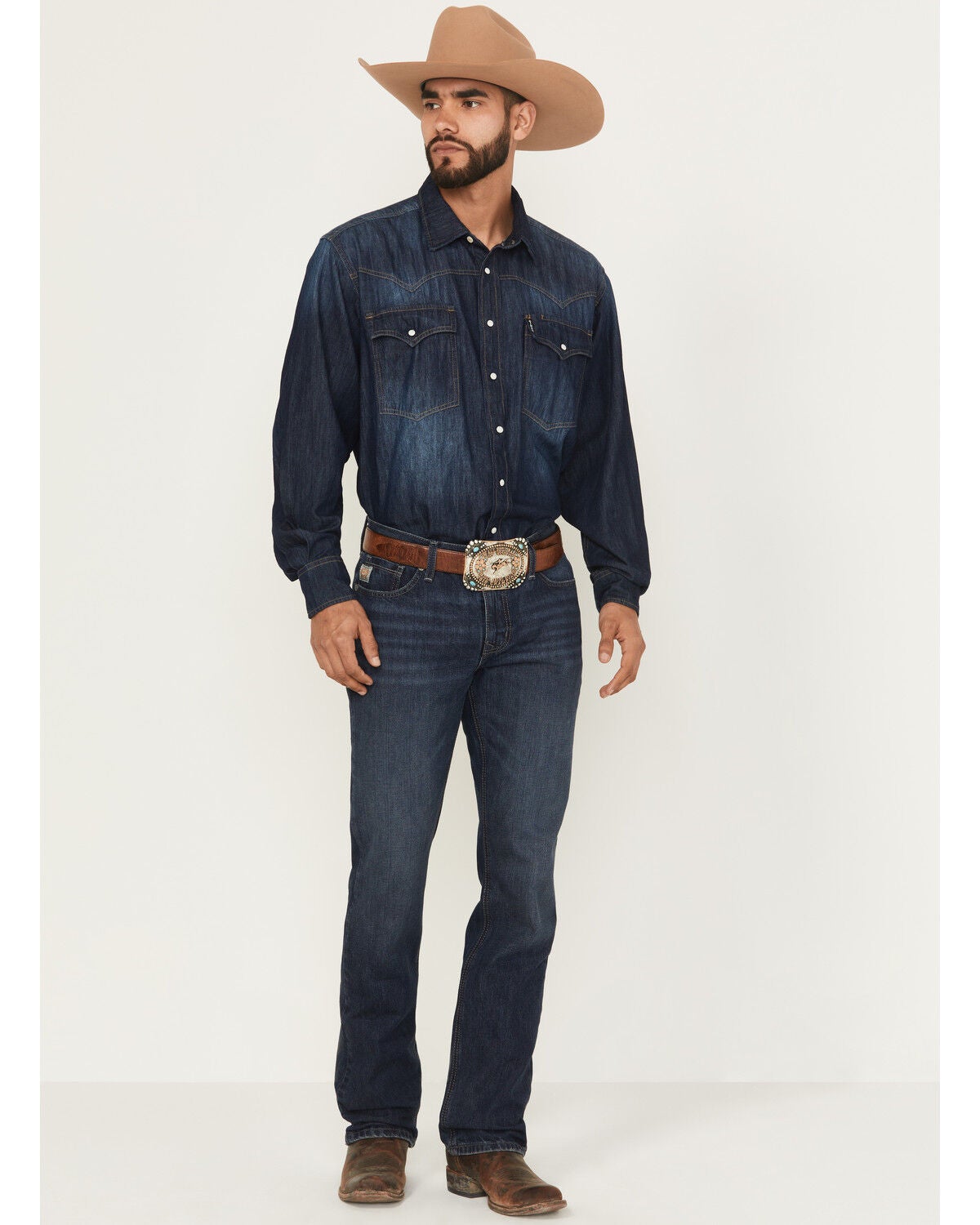 Men's Cinch Ian Dark Wash Slim Boot Denim Jeans