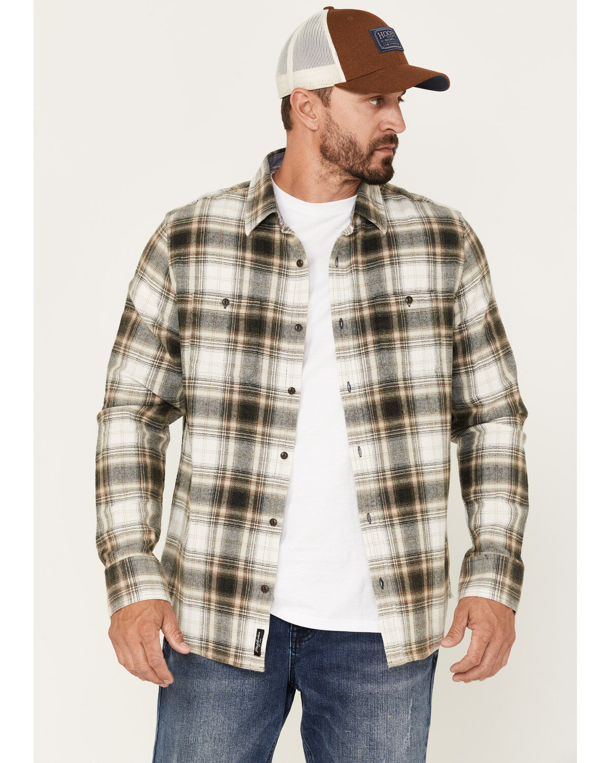 Men's Flag & Anthem Esparto Herringbone Long Sleeve Button Down Flanne