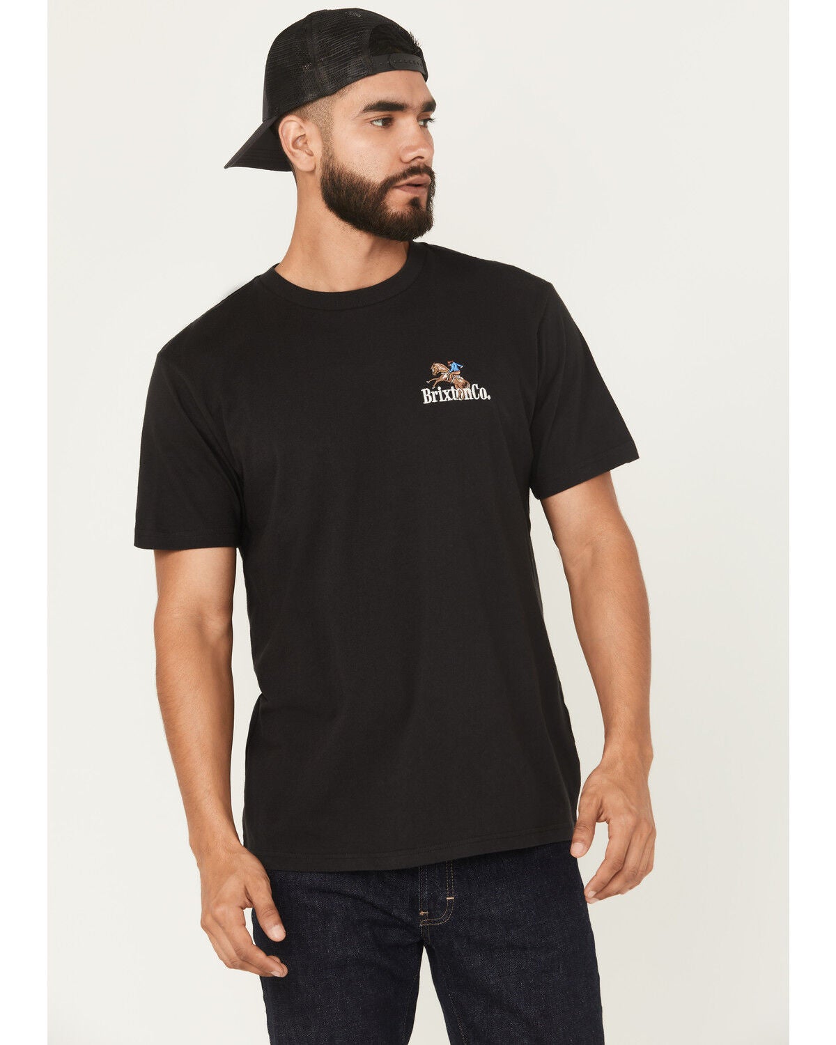 Men's Brixton Inwood Cowboy Embroidered Short Sleeve T-Shirt