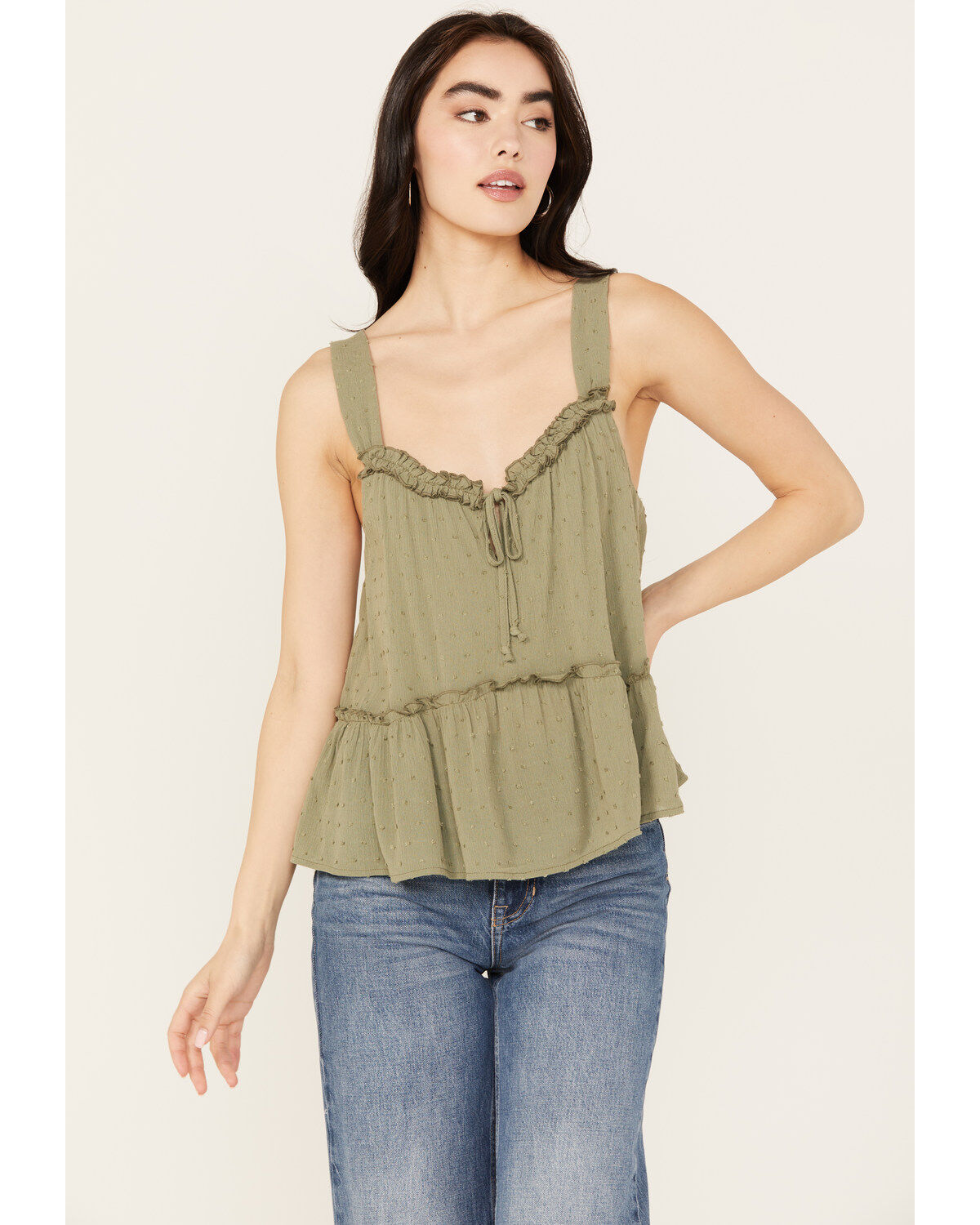 Women's Trixxi Swiss Dot Tank