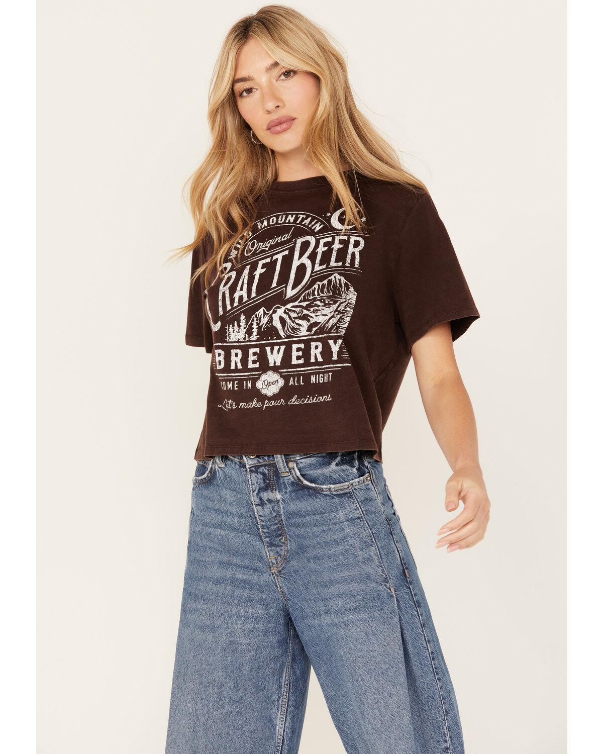 Women's Cleo + Wolf Craft Beer Boxy Graphic Tee