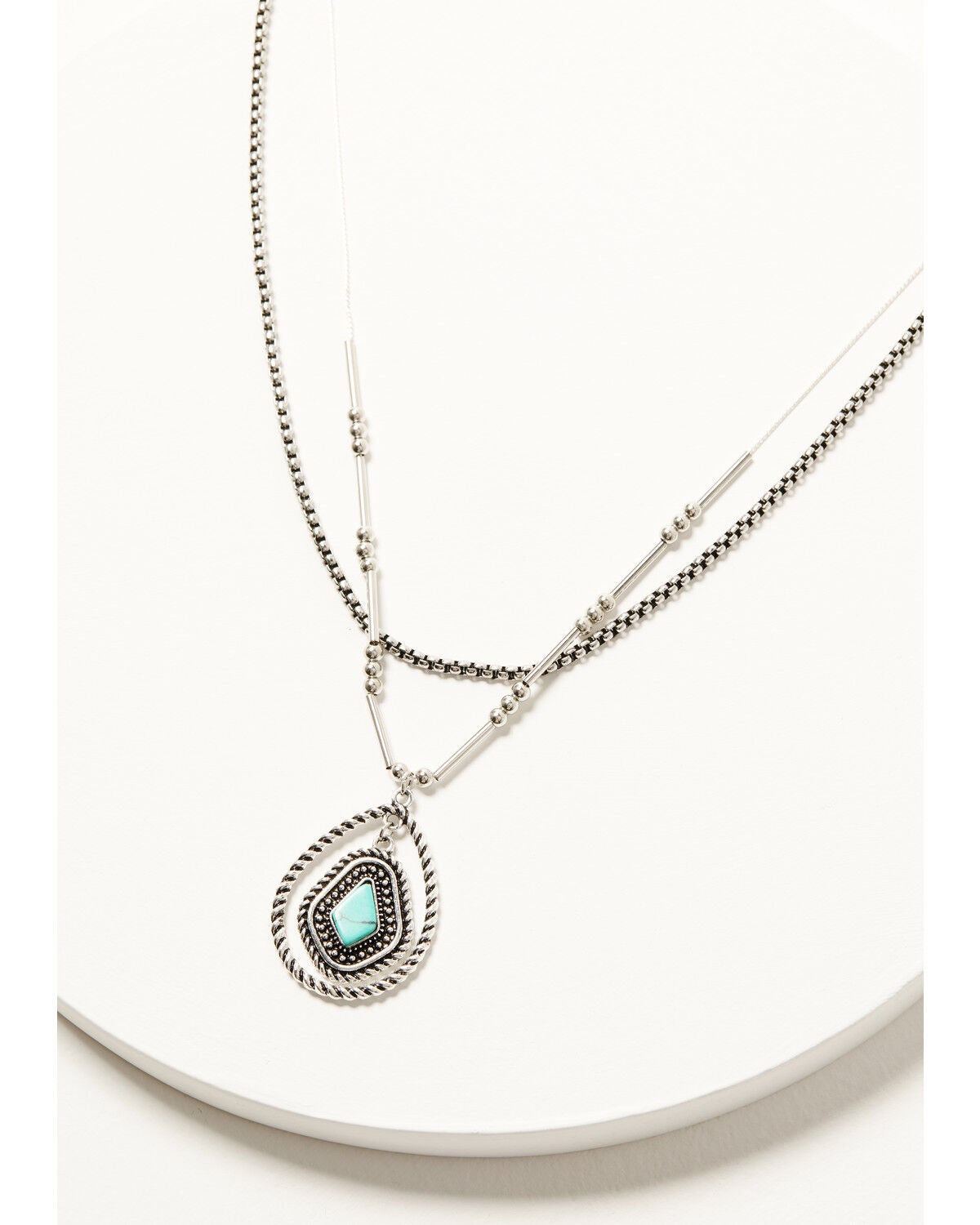 Women's Shyanne Multi-Layered Turquoise-Toned Pendant Necklace