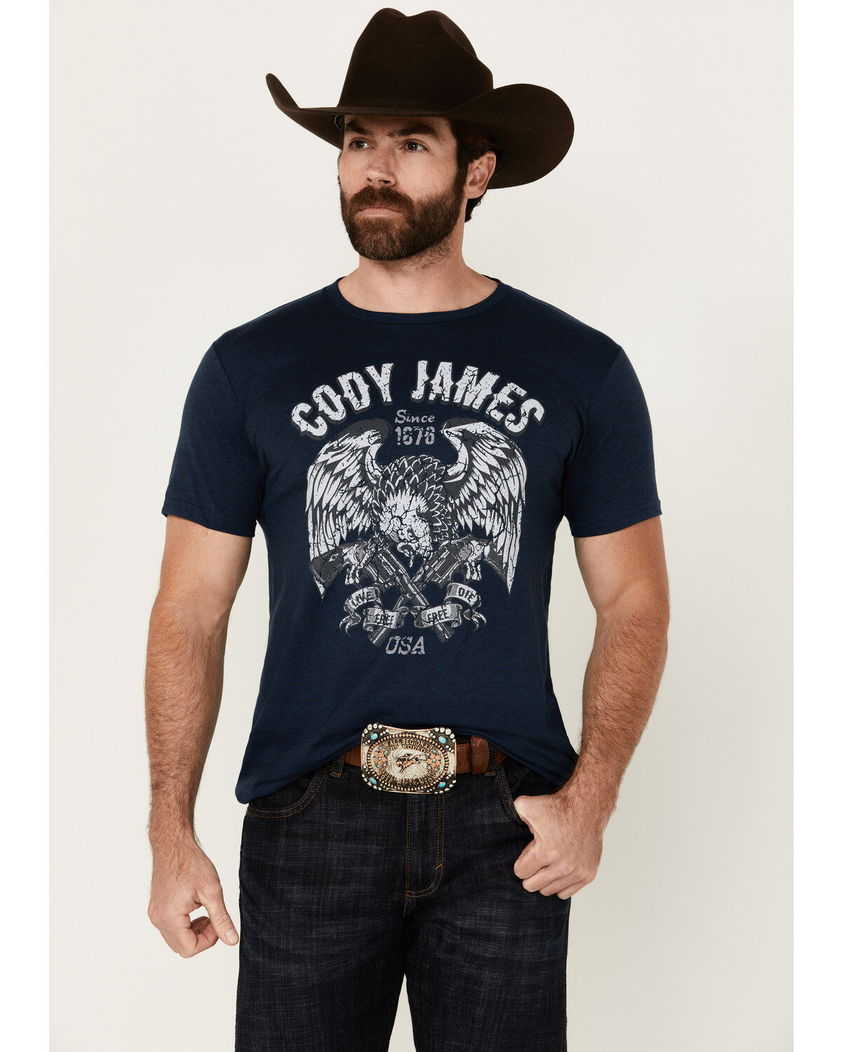 Men's Cody James Freedom Eagle Short Sleeve Graphic T-Shirt