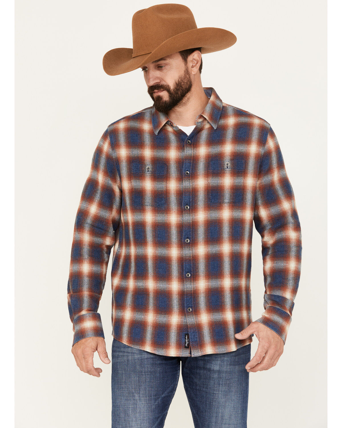 Men's Flag & Anthem Allendale Vintage Washed Flannel Long Sleeve Shirt